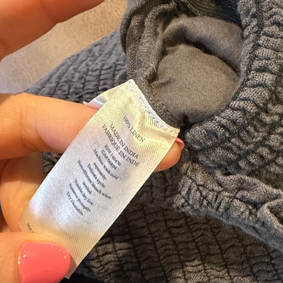 Faherty smocked sweetheart 100% linen jumpsuit, XS, no straps - Picture 7 of 8